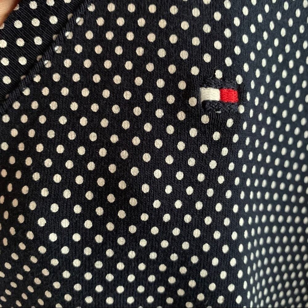 Tommy Hilfiger Plus Size Polka Dot Blue Tee Classic Tee T-Shirt Trendy Basic 2X - Picture 3 of 7